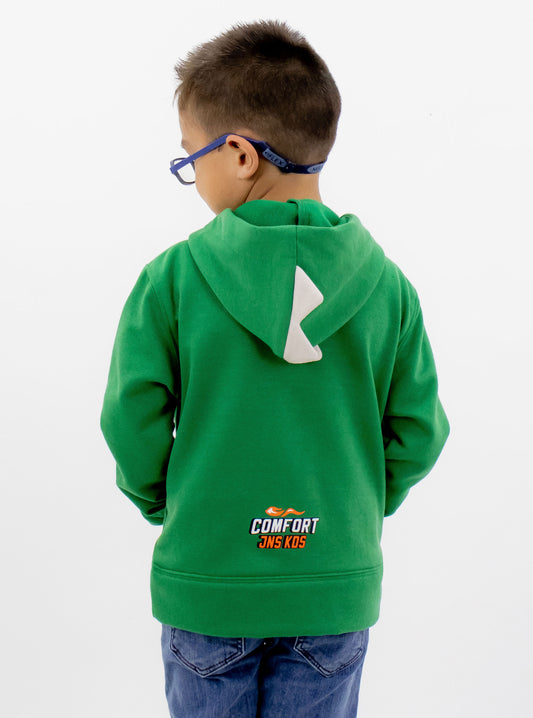 Sudadera con capucha de color verde