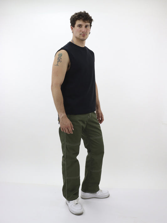 Pantalón baggy verde militar