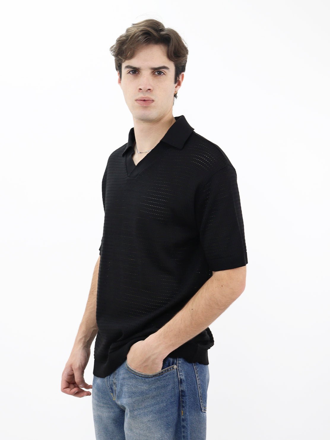 Polo Fit Relaxed Negro