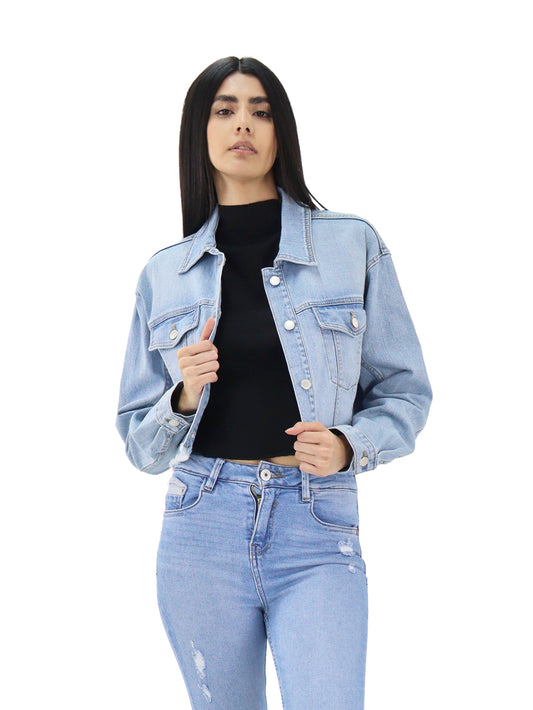 Chamarra Denim Corta