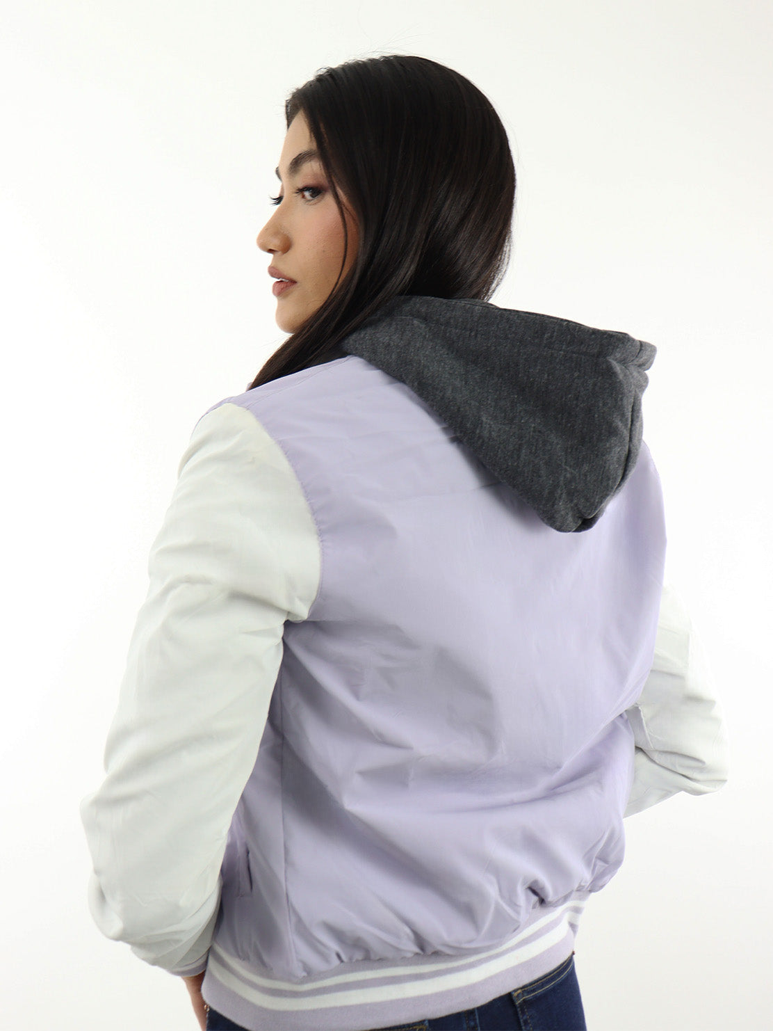 Chamarra baseball-Lila