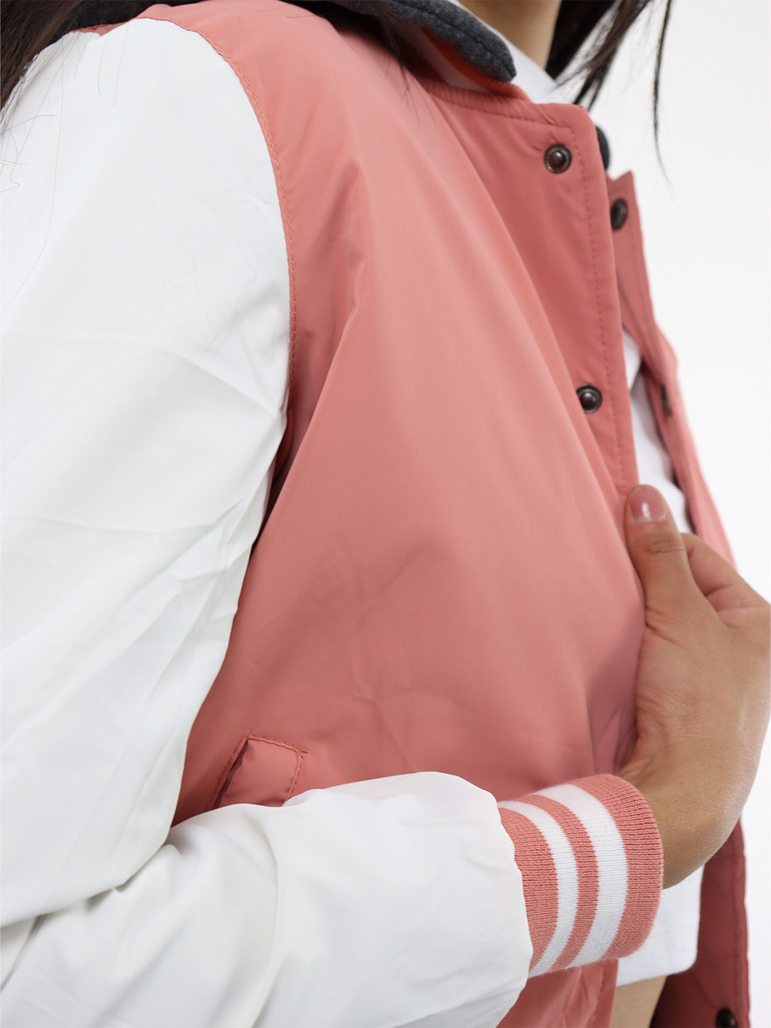 Chamarra baseball-Rosa