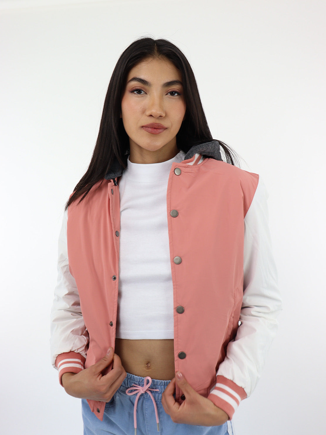 Chamarra baseball-Rosa