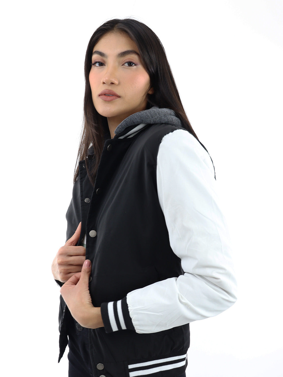 Chamarra de baseball-Negro