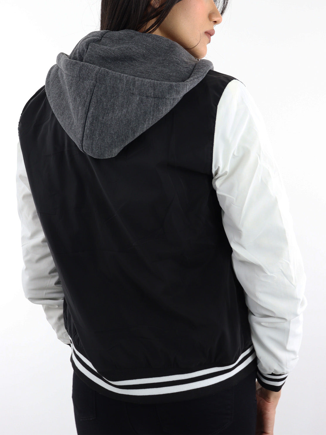 Chamarra de baseball-Negro