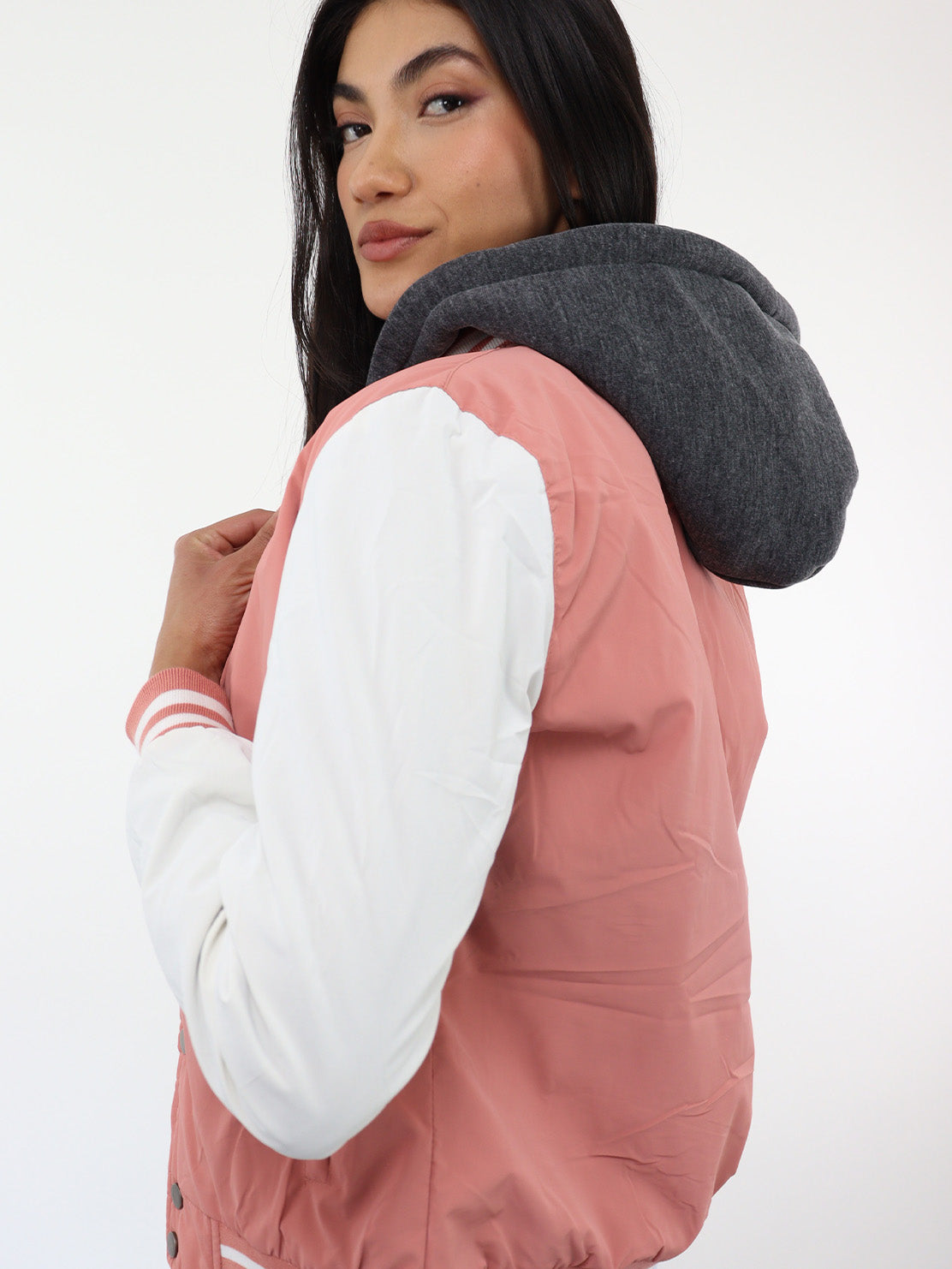 Chamarra baseball-Rosa