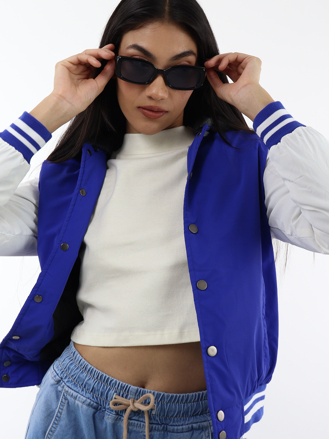 Chamarra baseball-Azul Rey