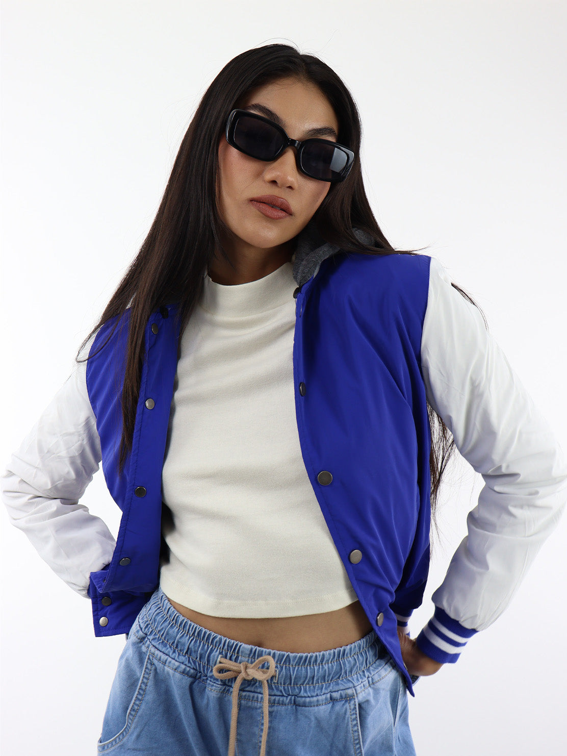 Chamarra baseball-Azul Rey