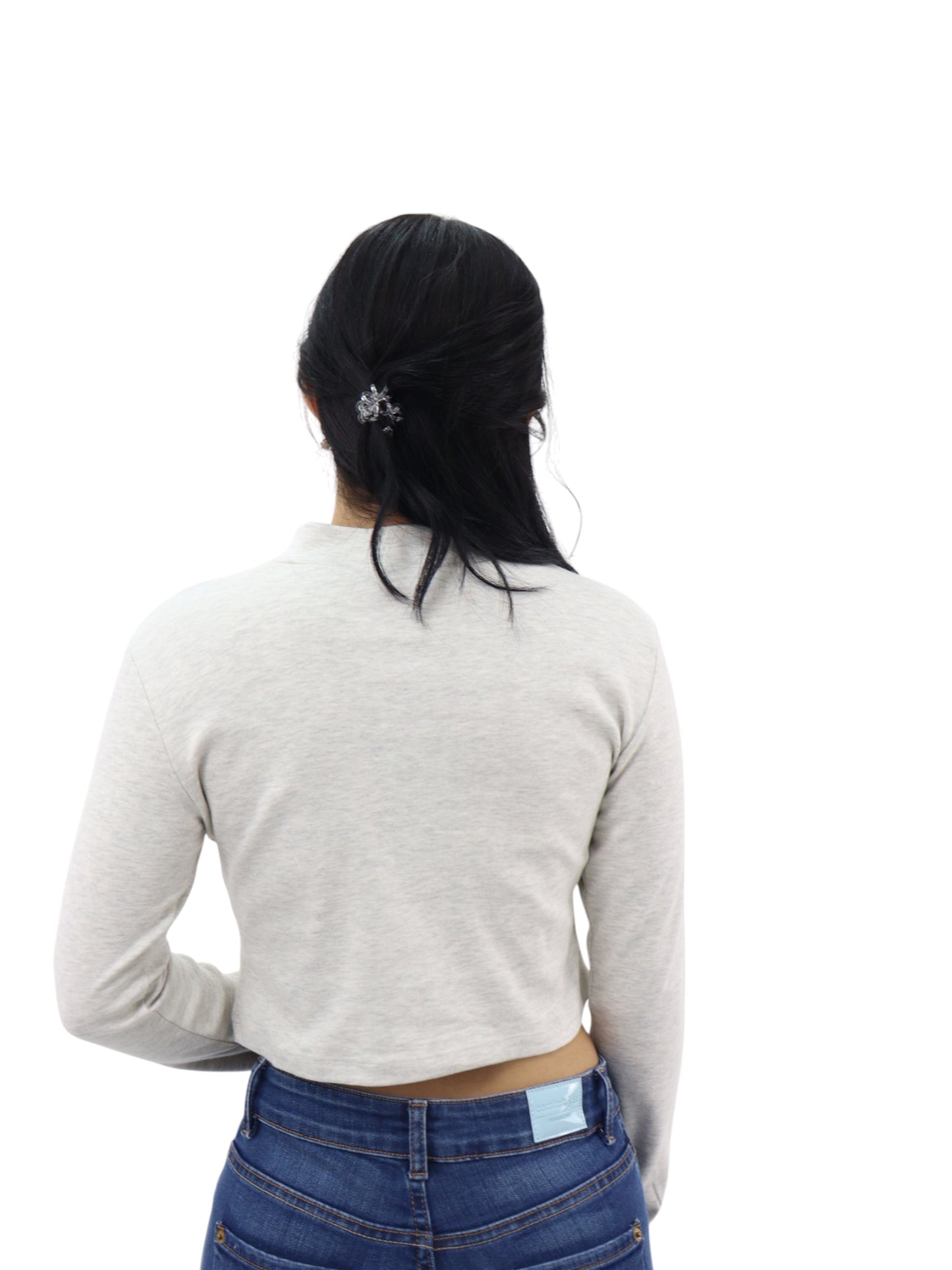 Playera manga larga de color beige