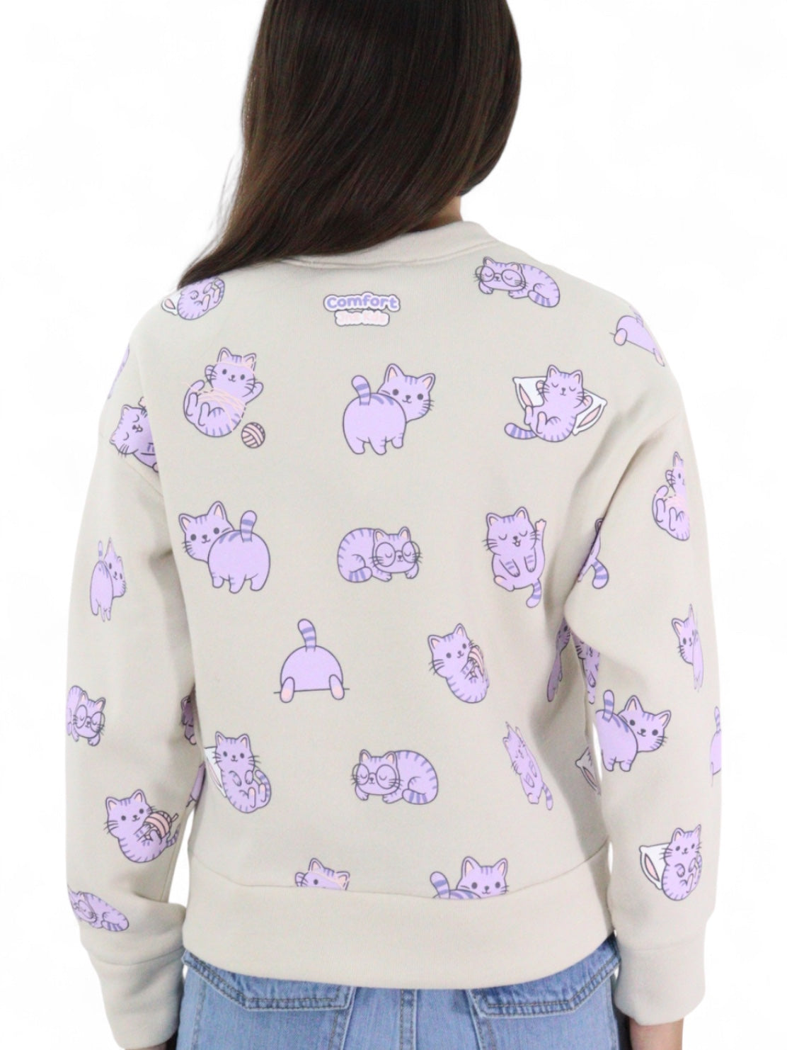 Sudadera con estampado de gatos