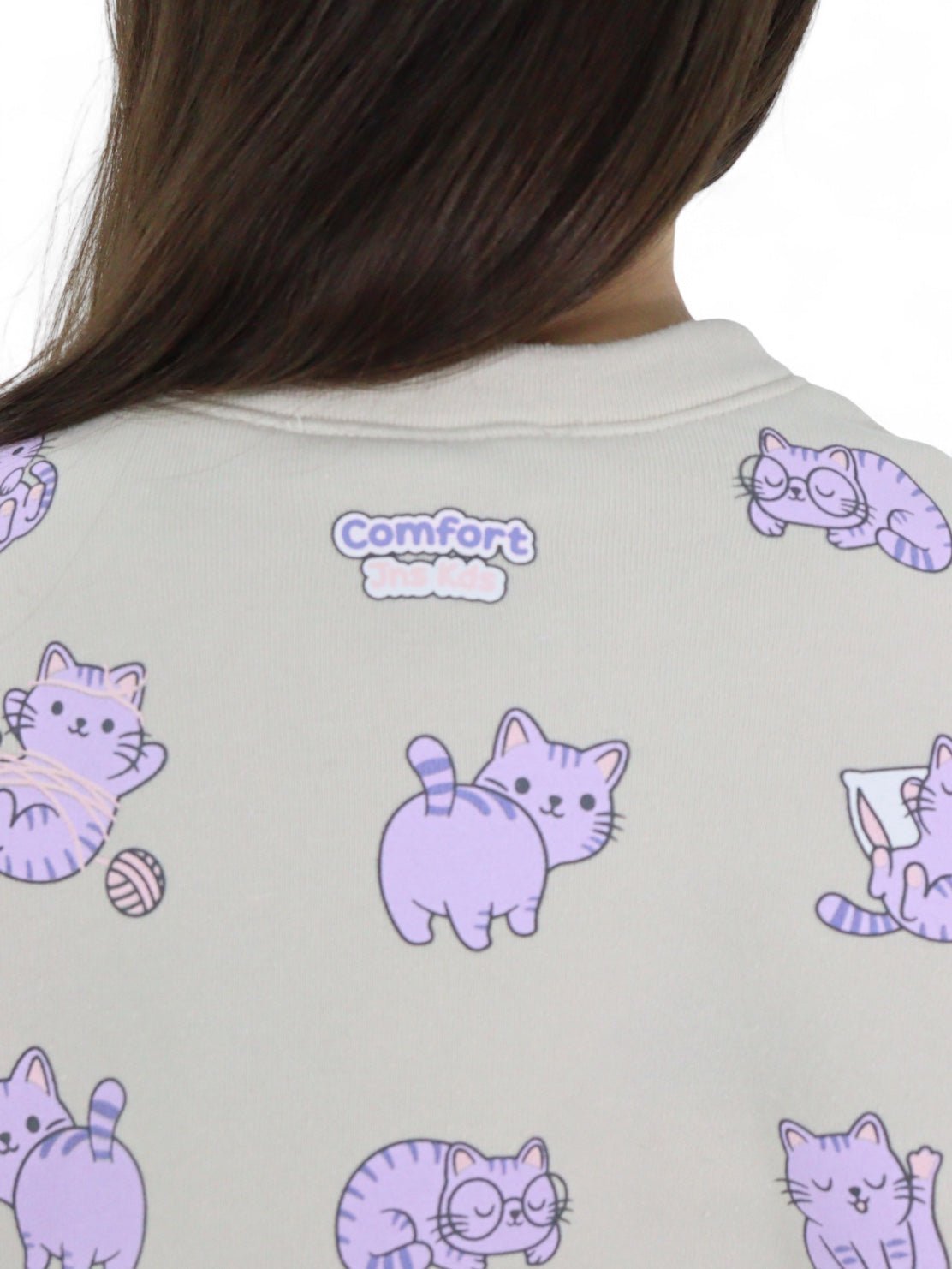 Sudadera con estampado de gatos