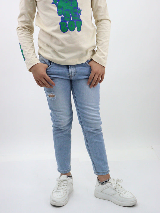 Jeans skinny de color azul claro