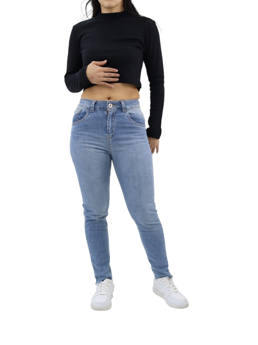 Jeans skinny azul claro