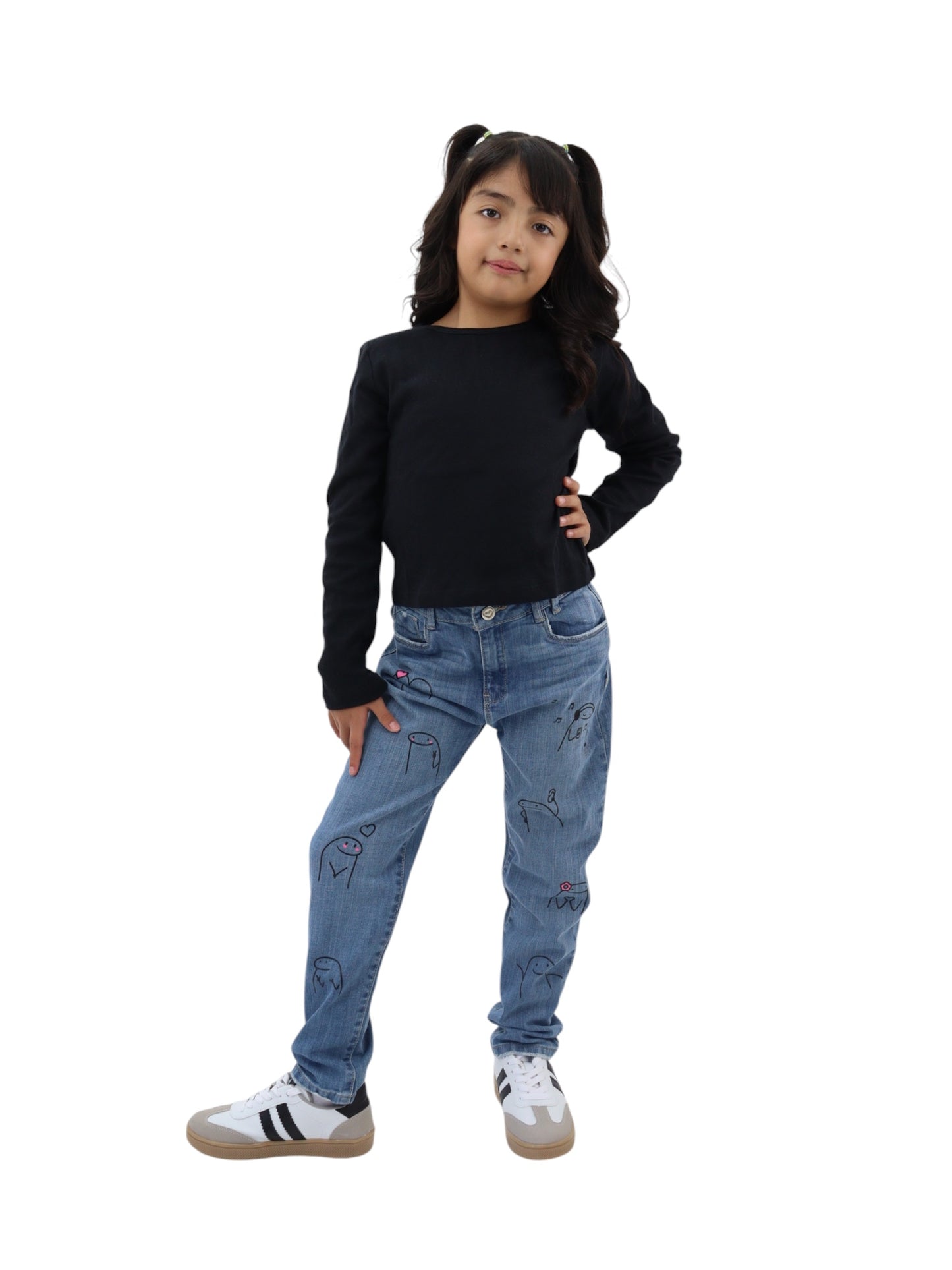 Jeans mom clasic estampado