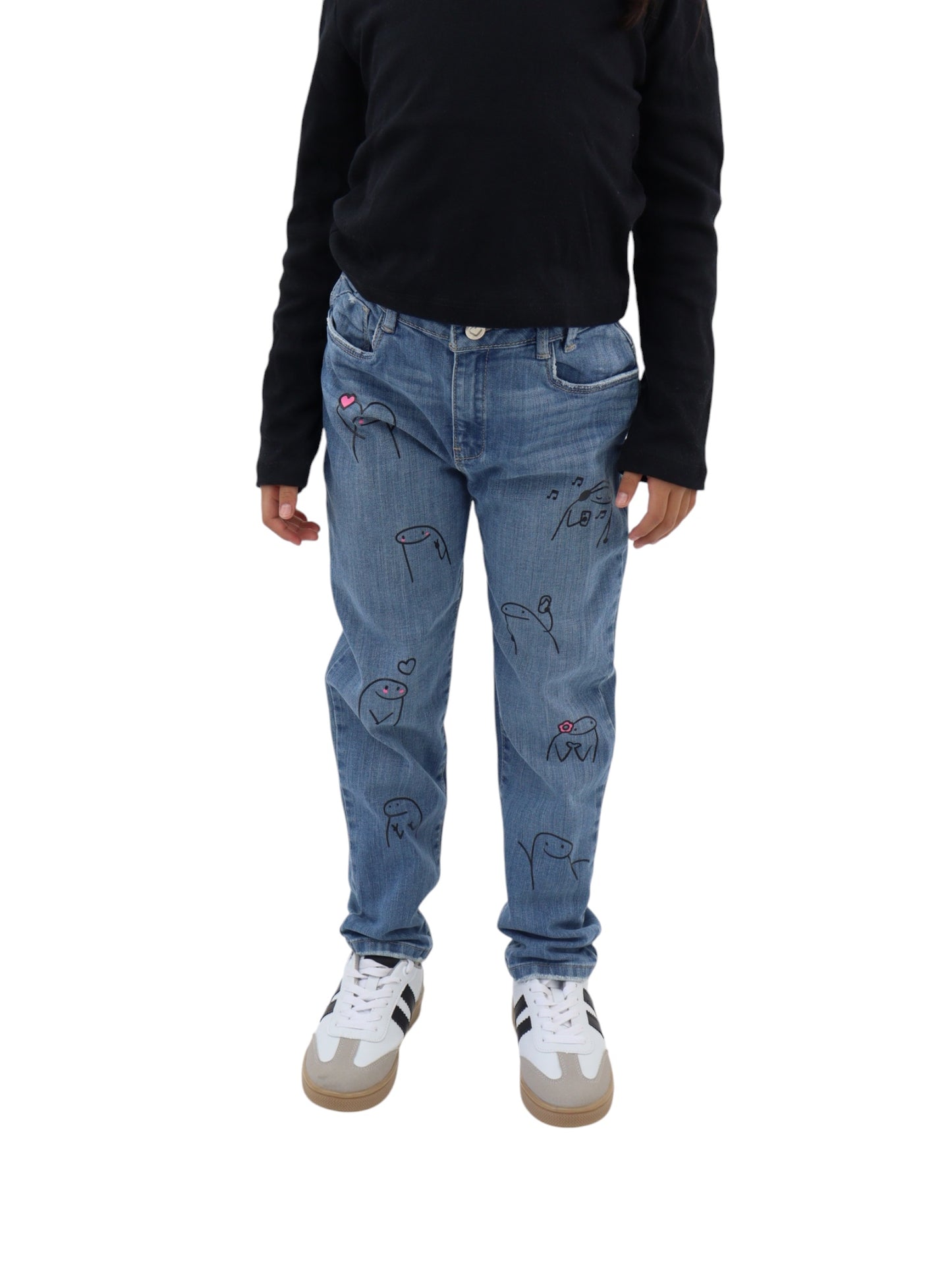 Jeans mom clasic estampado