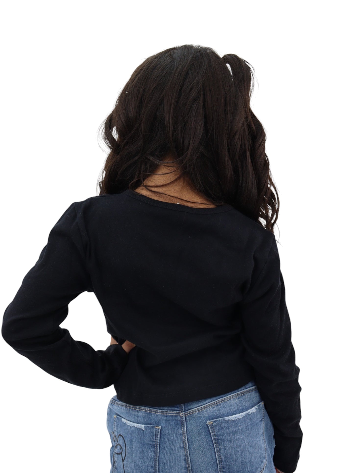 Playera cuello redondo color negro