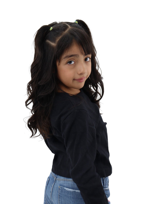 Playera cuello redondo color negro