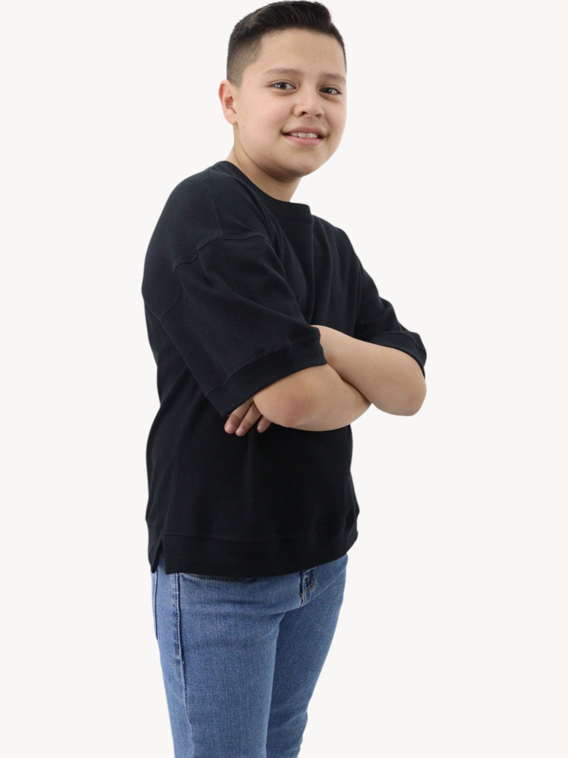 Playera oversize en tono negro