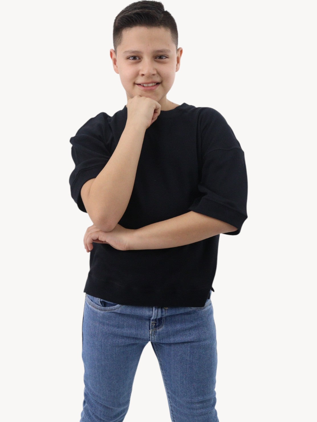 Playera oversize en tono negro