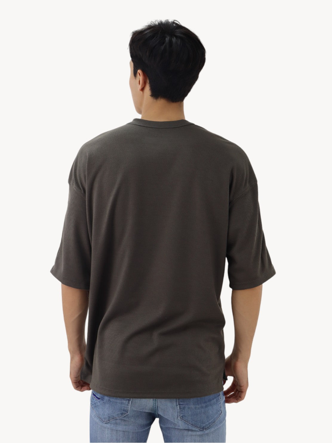 Playera oversize con gráfico verde militar