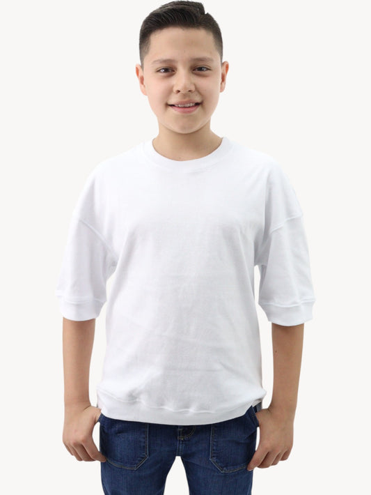 Playera oversize de color blanco