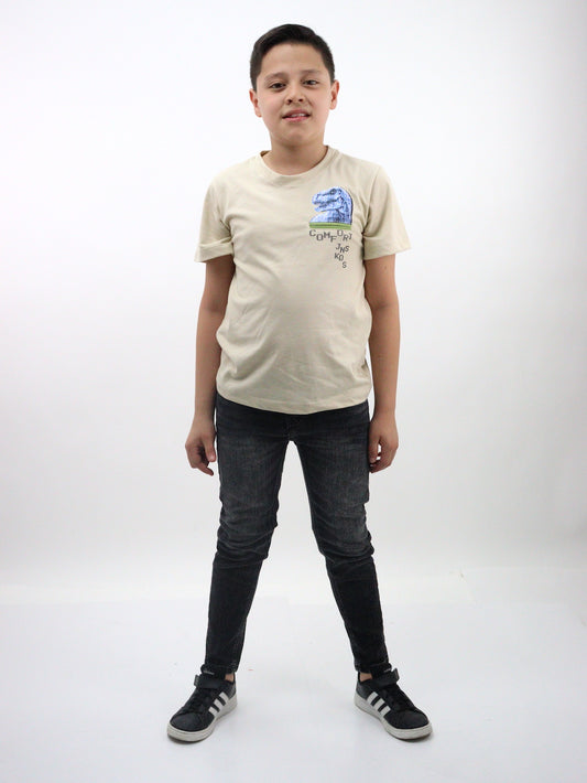 Jeans skinny de color negro deslavado