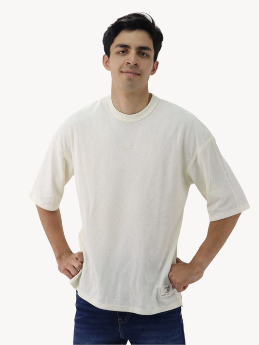 Playera oversize de color hueso