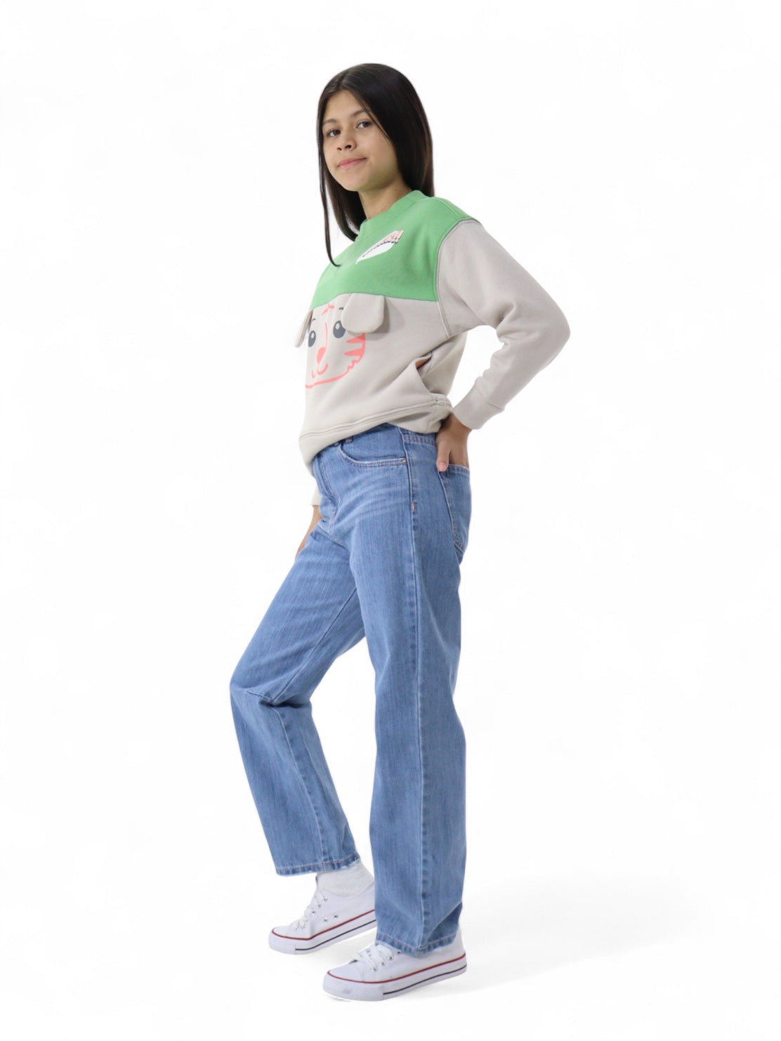 Sudadera con diseño de gato