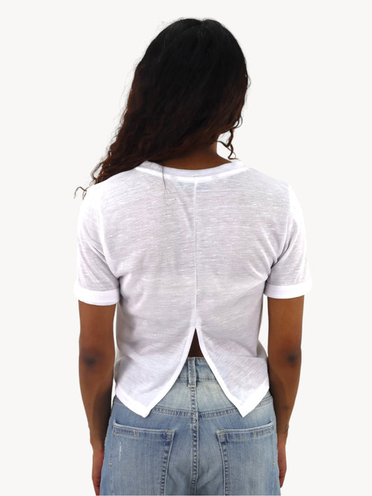 Playera manga corta de color blanco