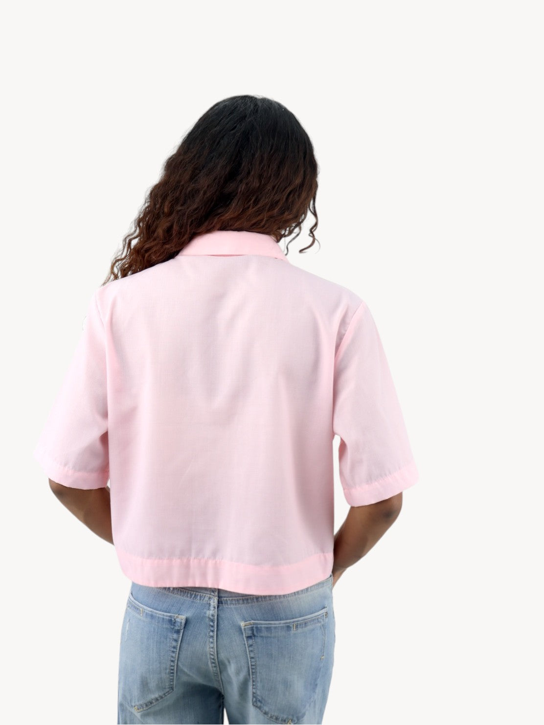 Camisa manga corta de color rosa