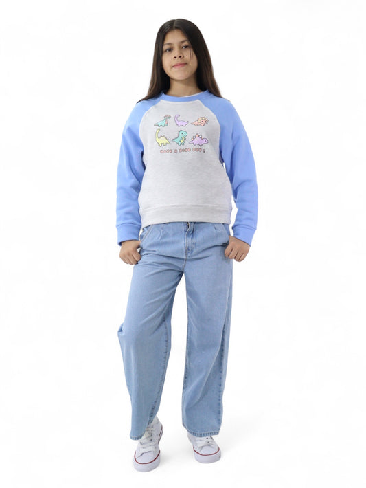 Sudadera cerrada con estampado