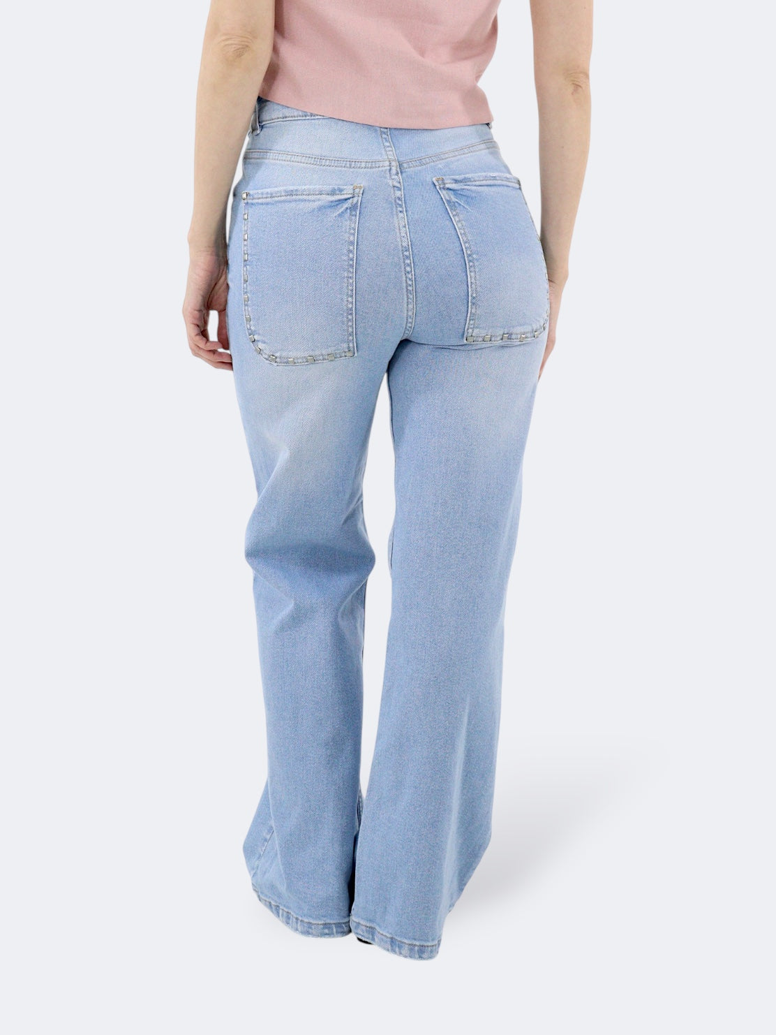 Jeans Wide Leg-Tiro Alto