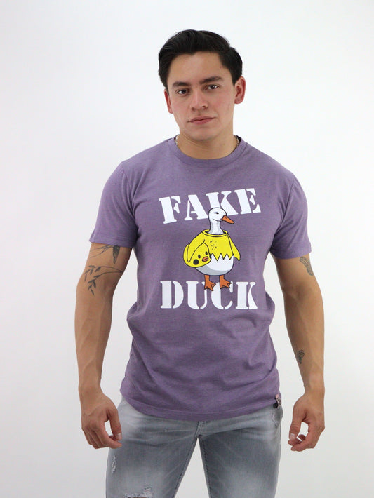 Playera manga corta con estampado de pato
