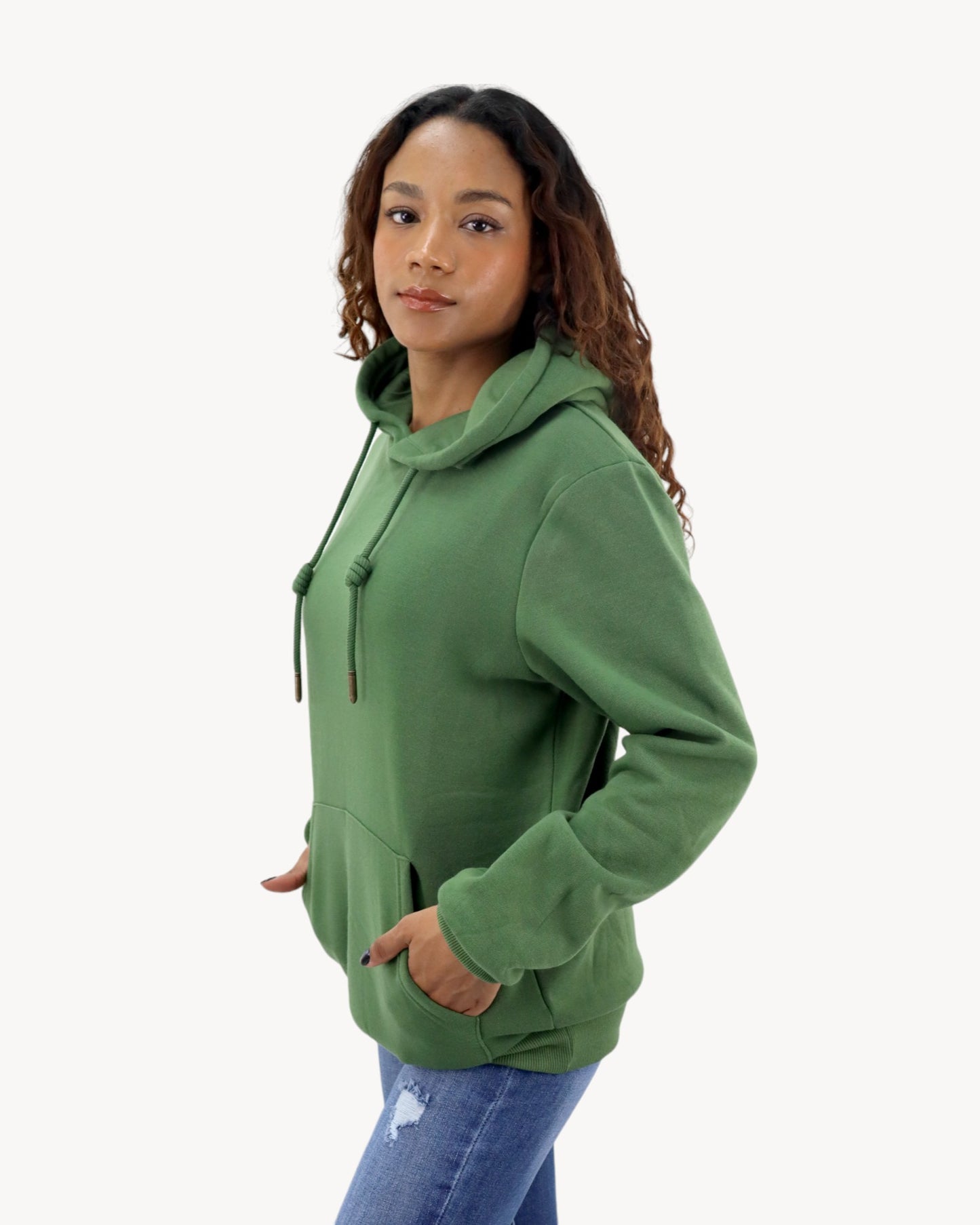 Hoodie unisex verde militar