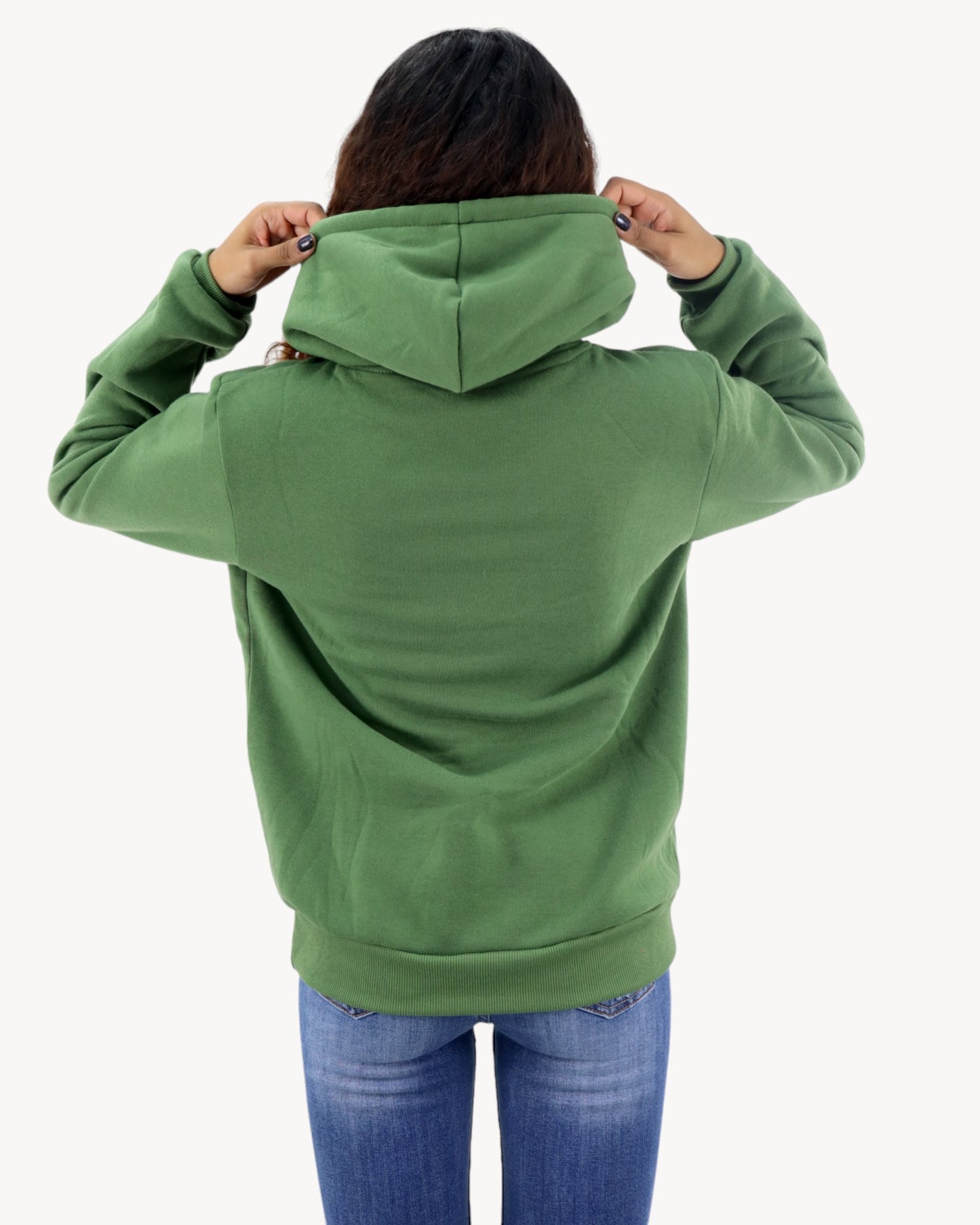 Hoodie unisex verde militar