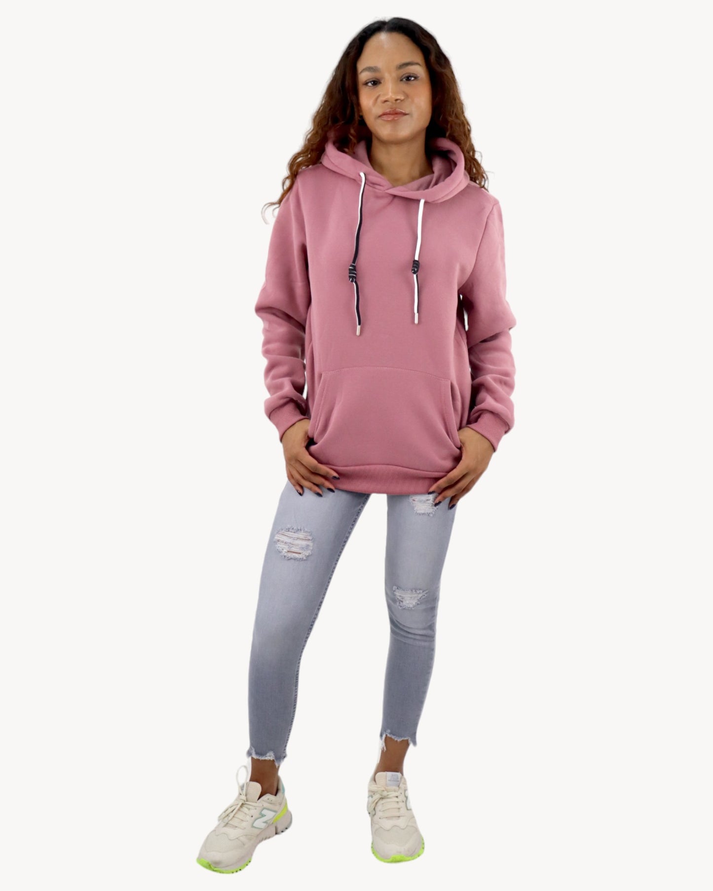Hoodie unisex rosa palo