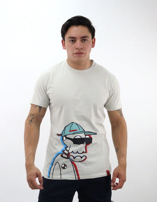 Playera manga corta con estampado