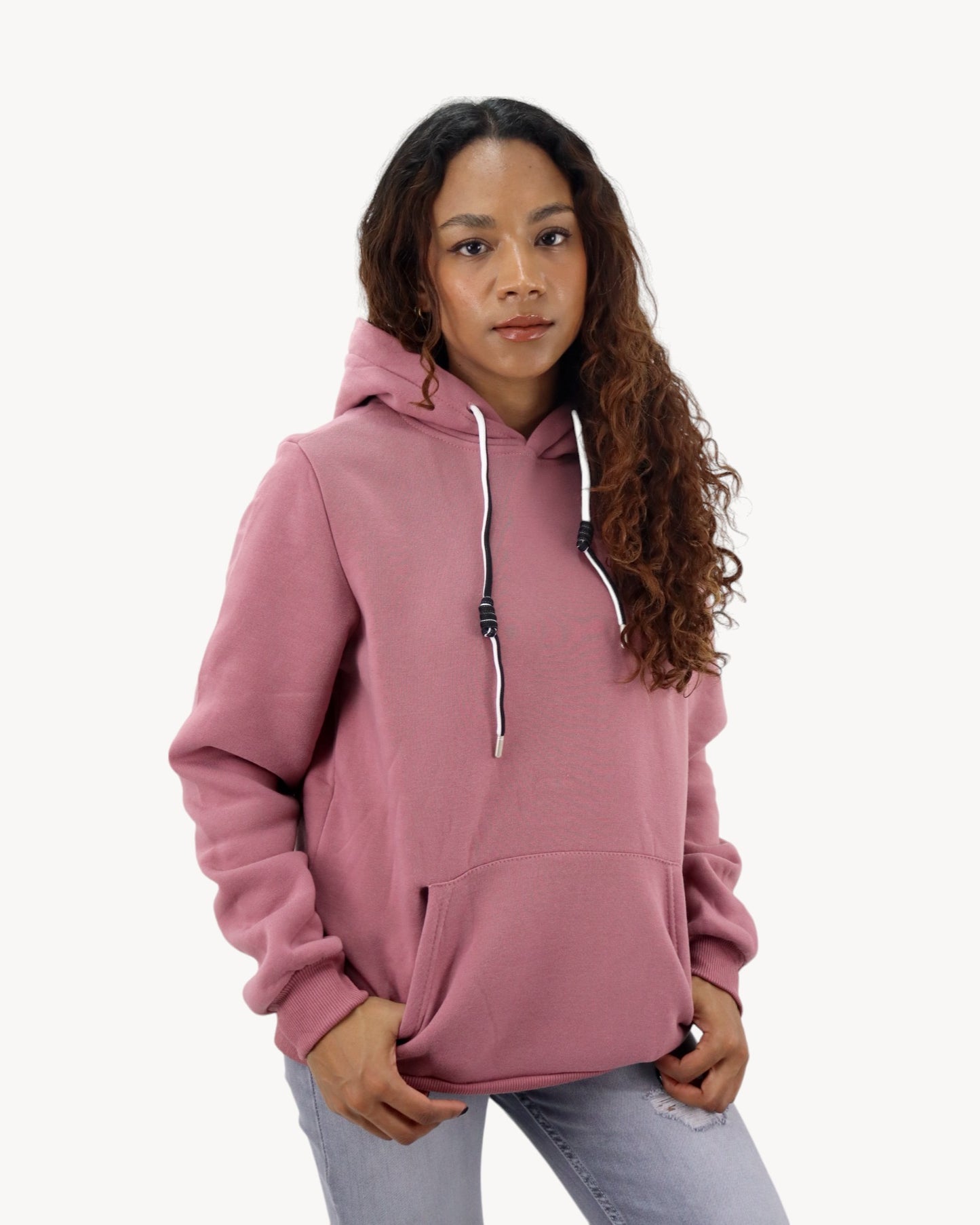 Hoodie unisex rosa palo