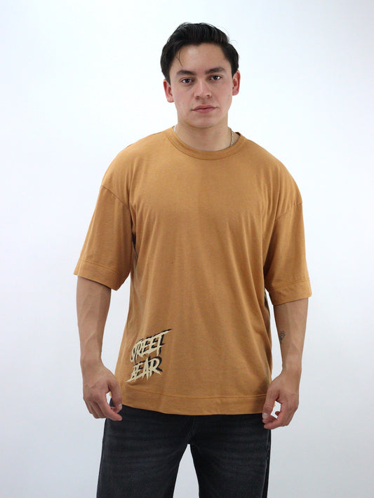 Playera oversize con estampado