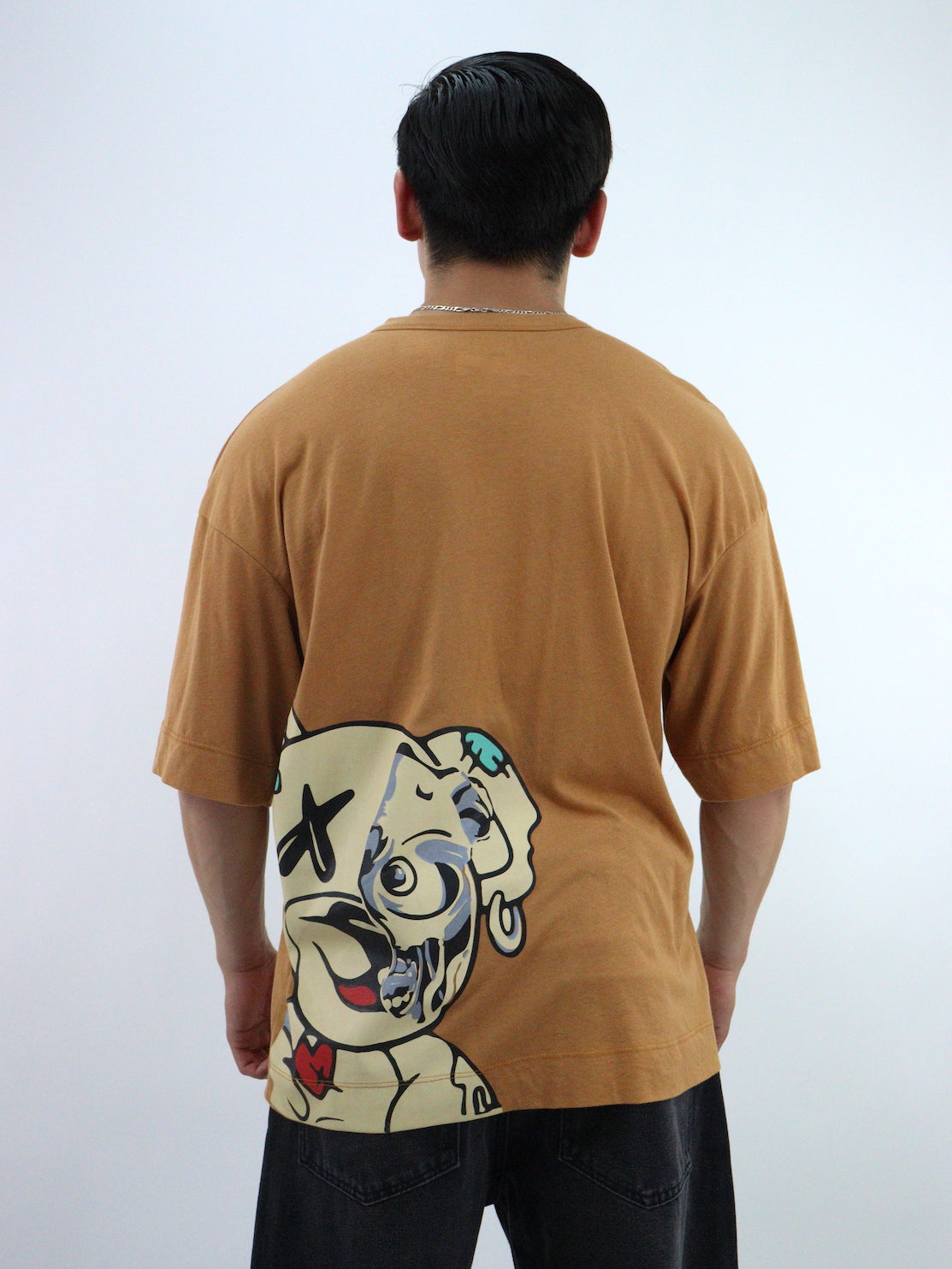 Playera oversize con estampado