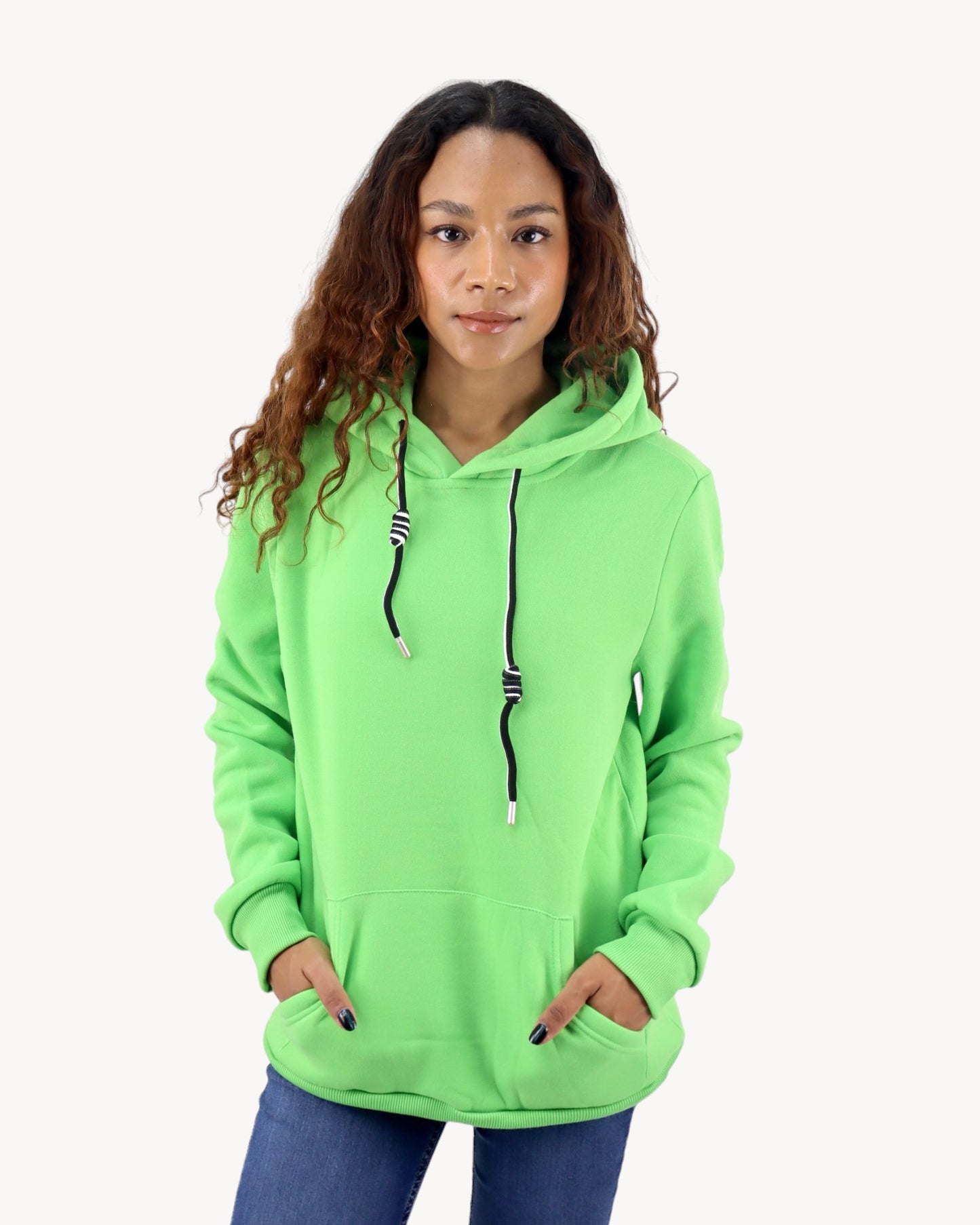 Hoodie unisex verde neón