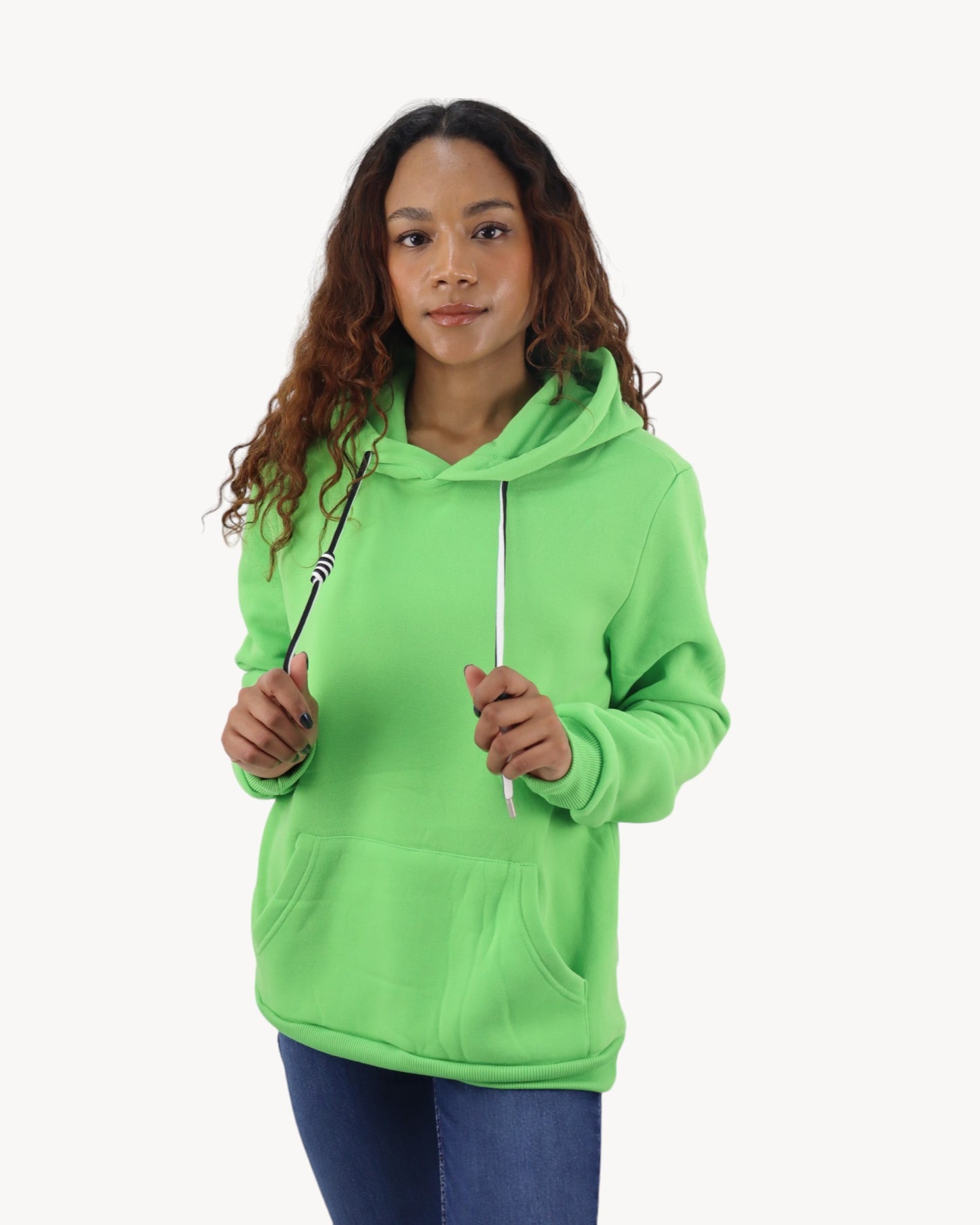 Hoodie unisex verde neón