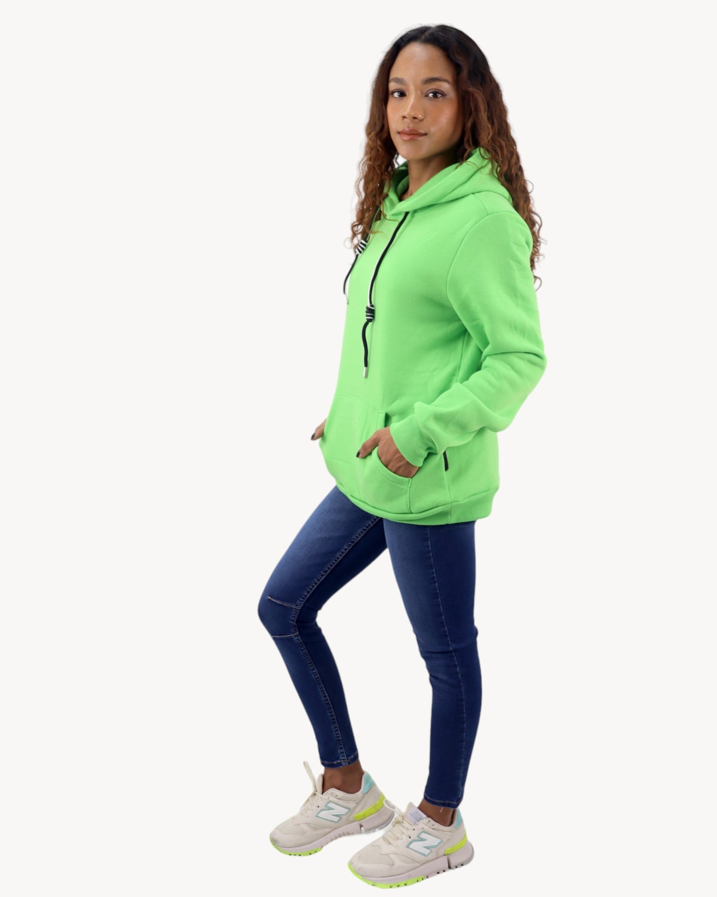 Hoodie unisex verde neón