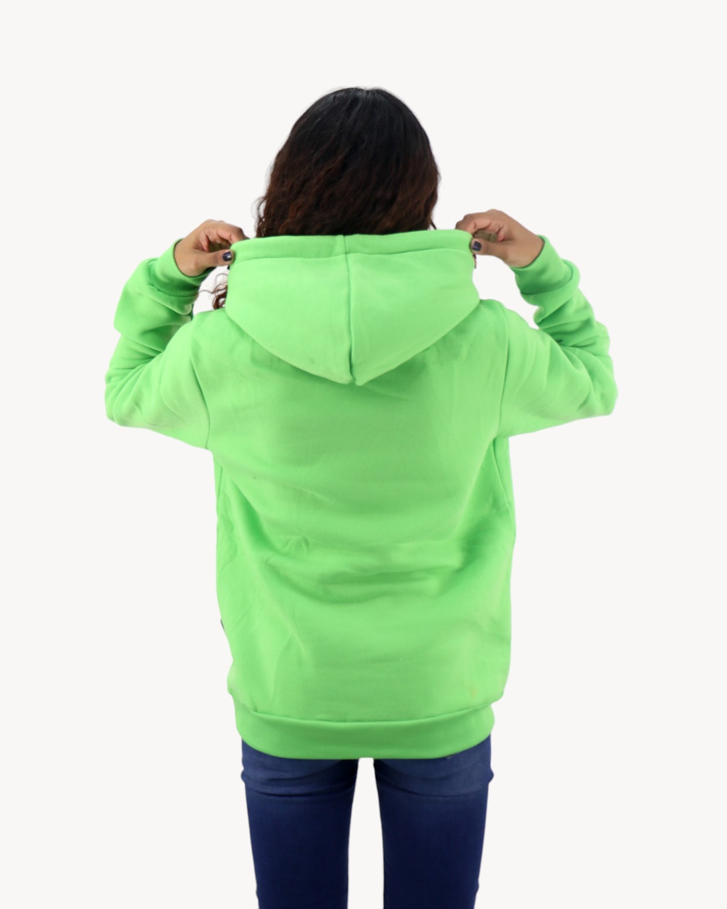 Hoodie unisex verde neón