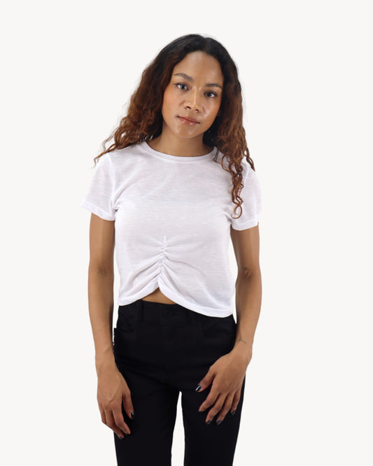 Playera manga corta de color blanco