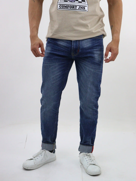 Jeans skinny de color azul oscuro deslavado (NUEVA TEMPORADA)