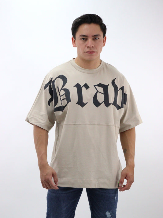 Playera oversize de color beige