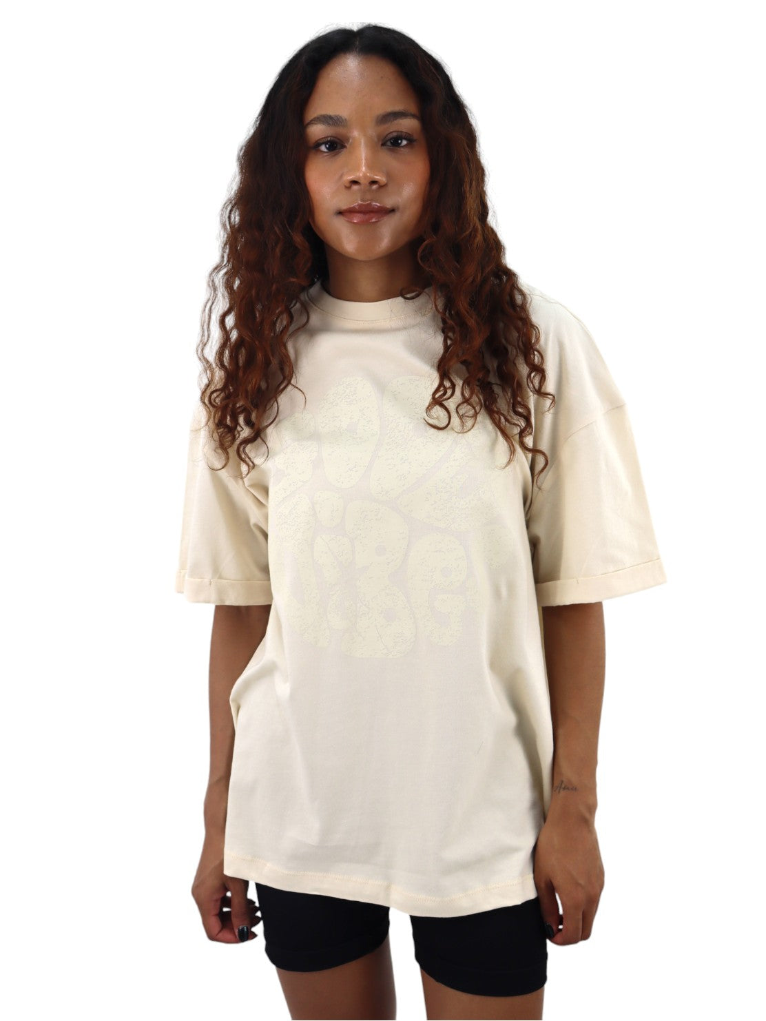 Playera oversize con estampado