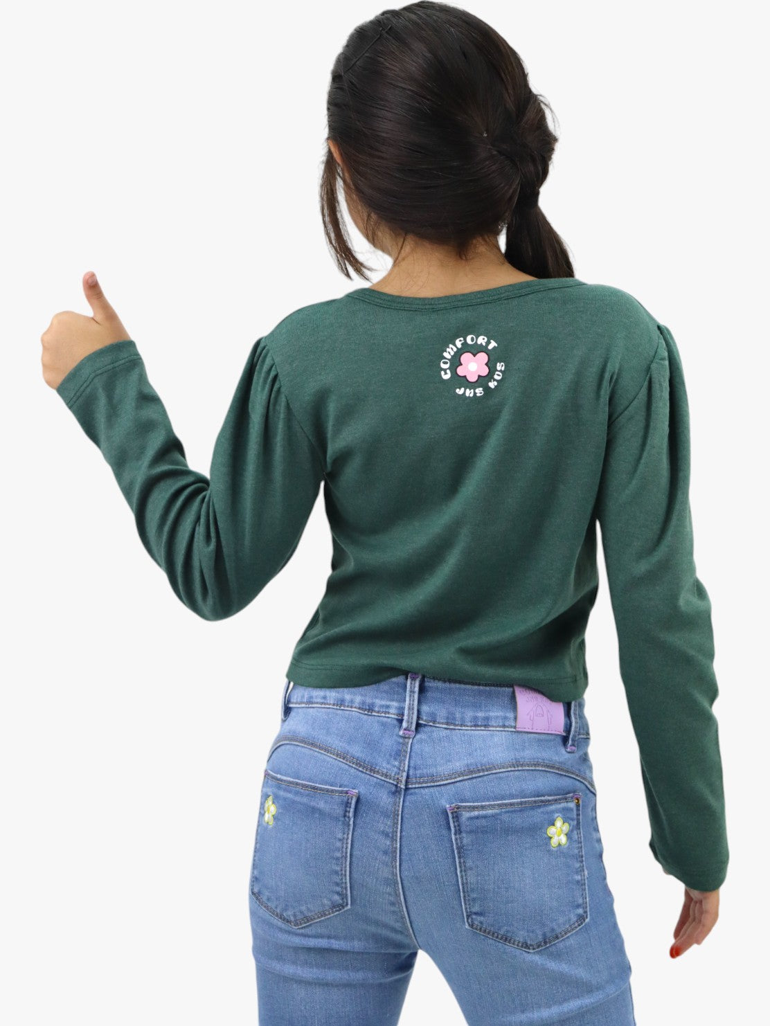 Playera manga larga con estampado