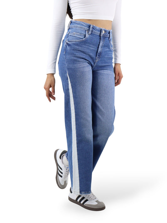 Jeans Wide-Tiro Alto